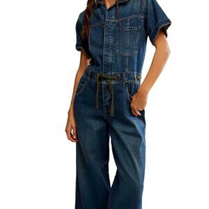 Free People Edison Wide Leg Coverall - Size M